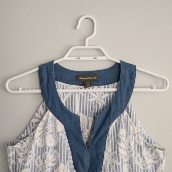 Tommy Bahama Women's Sz S Monstera Mash Sleeveless Tropical Beach Dress - Picture 3 of 11